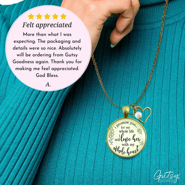 Mother In Law Necklace I Promise Love Her Gutsy Goodness Female Adult Bronze Metal Jewelry