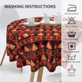 thumbnail image 4 of Christmas Tablecloth Red Plaid Round Tablecloth 60 Inch Deer Xmas Tree Snowflake Table Cloth for Outdoor Picnic Kitchen Table Decor Washable Waterproof Polyester Fabric Table Cover for Holiday Party, 4 of 6