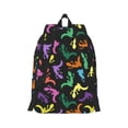 thumbnail image 2 of Naloa Colorful Lizards Canvas Backpack for Men Women Rucksack Casual Travel Daypack College Tote Satchel Bookbag for Teens-Medium, 2 of 7