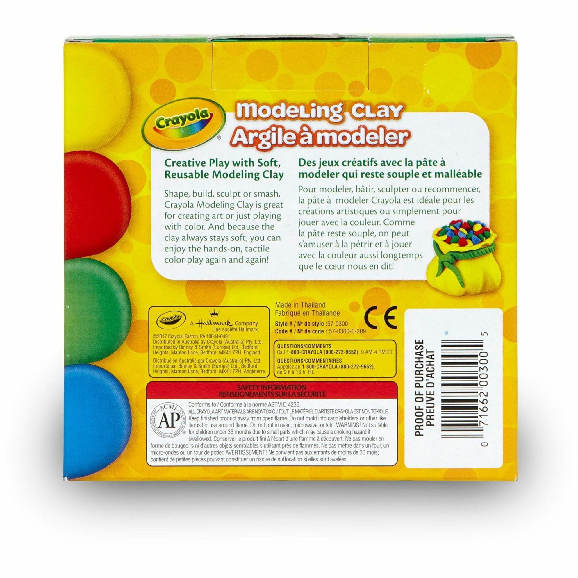 Crayola Non-Toxic Kids Modeling Clay, 1 lb, Assorted Colors