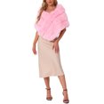 thumbnail image 2 of INSPIRE CHIC Women's Elegant Cape Shoulder Faux Fur Wedding Party Shawl M Pink, 2 of 5