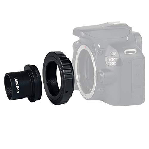 t2 t ring adapter and t adapter 1.25'' metal for canon eos standard ef lenses and telescope microscope astrophotography accessories - Walmart.com