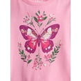 thumbnail image 2 of Wonder Nation Girls Embellished Tee with Long Sleeves, Sizes 4-18 & Plus, 2 of 3