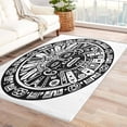 thumbnail image 2 of Aztec Area Rug 6x8, Geometric Tribal Rugs for Living Room, Black White Carpet, Soft Non Slip Machine Washable Fluffy Easy Clean, for Bedroom Dining Room Floor Home Decor Rug Xsu&-18, 2 of 7