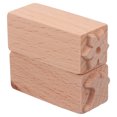 thumbnail image 1 of Miangastore Chic Pattern Seal Wooden Chocolate 2Pcs 1.93x0.79x0.79In, 1 of 8