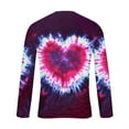 thumbnail image 4 of Valentine Sweater for Women Men 3D Ugly Heart Sweater Tie Dye Rainbow Swirl Heart Long Sleeve T-Shirt, 4 of 5
