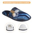 thumbnail image 3 of Fotbe Navy Blue Marble Pantuflas Peludas para Mujer con Estampado, Zapatillas de Peluche, Zapatos de Invierno para Casa, Uso Interior y Exterior-Medium, 3 of 8