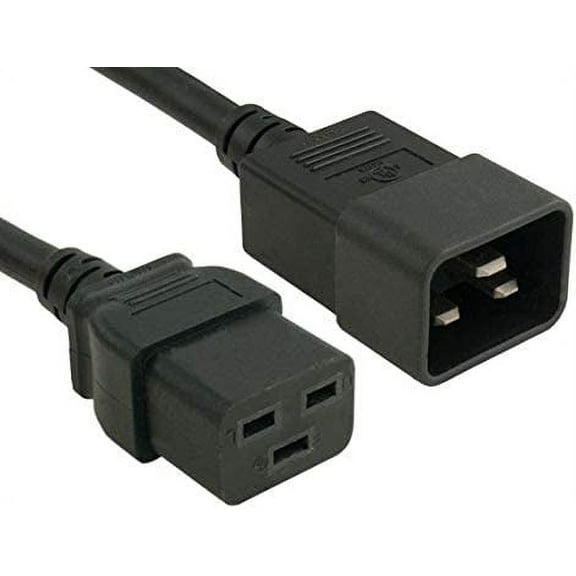 Cable Leader 8 ft 14 AWG 15A 250V Power Cord IEC320 C20 to IEC320 C19 UL Listed