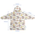 thumbnail image 7 of Beige Wave Cow Flower Pattern Blanket Hoodies for Kids 6-13YR Oversize Wearable Blanket Hoodies for Boys Girls Teens, 7 of 7