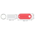 thumbnail image 3 of Uxcell 50x20mm Plastic Key Tags with Split Keyring Red 16 Count, 3 of 4