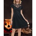 thumbnail image 3 of YAOBAOLE Halloween Women's Sexy Deep V Neck Dress Slim Bodycon Dress Midi Bodycon Party Dress 2XL, 3 of 5