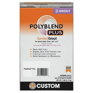 1 pc Custom Building Products Polyblend Plus 7 Lb. Delorean Gray Sanded Tile Grout