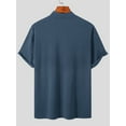 thumbnail image 3 of INCERUN Men's Stand Collar Bottoming Shirt Solid Color Short Sleeve T-Shirt, 3 of 4
