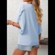 thumbnail image 5 of Blusa Informal Elegante de con Cuello en V para Mujer, 1/2, Verano 2025 Azul L, 5 of 9