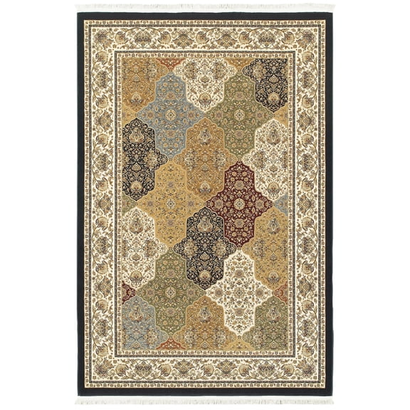 Moretti Wembley Area Rug 1331X Navy Patchwork Angled 9' 10" x 12' 10" Rectangle