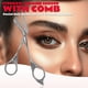 thumbnail image 2 of Cortadora de cejas DINNAT, con peine, acero inoxidable, color gris, 2 of 8