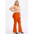 thumbnail image 2 of Plus Size Tummy Control Butt Sculpting Flare Pants with Pockets - Rooibos Tea, 2 of 7