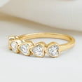 thumbnail image 4 of Rosec Jewels Lab Diamond Heart Promise Ring - Bezel Set Diamond 5 Stone Ring - Ready to Gift for Valentines Day, 14K Yellow Gold, US 3.00, 4 of 8