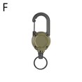 thumbnail image 3 of Heavy Duty Retractable Pull Badges Id Reel Carabiner Holder Wire Steel Rope Key Key Y7j8, 3 of 3