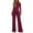 Wine_001, variant on Riforla Women Casual Jumpsuits Loose Fit Belted Dressy Long Sleeve Crewneck Autumn Jumpsuit Long Wide Legs Formal Rompers Jumpsuits for Women XXL