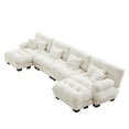 thumbnail image 4 of Gewnee Oversize Chenille Deep SeatFree Combination Modular Sectional Sofa,U Shaped Couch for Living Room, 4-Seater Comfy Cloud Couch with 2 Ottomans, 4 of 14