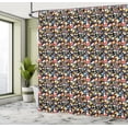 thumbnail image 4 of Ambesonne Retro Shower Curtain, Triangle Rectangle Circle, 69"Wx70"L, Mustard Sea Blue White, 4 of 4