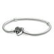 thumbnail image 5 of Pulsera femenina de plata gruesa chapada en cobre blanco, pulsera cuadrada con hebilla de hoja de corazón y hueso de serpiente, moda, 5 of 5