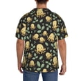thumbnail image 3 of Lsque Octopuses And Leaves print Men's Cuban Collar Short Sleeve Shirt Summer Beachwear Casual Button Down Fashionable Vacation Leisure Shirt-3X-Large, 3 of 7