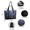 thumbnail image 2 of FORMRS Canvas Laptop Tote Bag for Women with 15.6" Computer Compartments Shoulder Handbag, Moonlight Mountain, 2 of 7