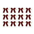 thumbnail image 2 of Wzzjkit 12pcs Wine Velvet Ribbon Bows Christmas Tree Decorations, Christmas Bows Xmas Ornaments for Tree Home Party Front Door Wreath Holiday Decor Christmas Tree Bows, 2 of 7
