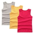 thumbnail image 1 of Bwiyojiz Mode 3 Pcs Tailles 90-160 Coton Couche Intérieure Enfants T-shirt d'Été Base Chemise Col Rond Camisoles, 1 of 3