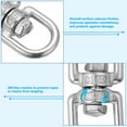 thumbnail image 5 of Uxcell Double Ended Swivel Eye Hook M4 Working Load 65kg/143 lbs 304 Stainless Steel Eye to Eye Swivel Shackle 8Pcs, 5 of 6