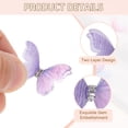 thumbnail image 3 of 20Pack Apliques de Mariposa de Malla Transparente, Parches de Mariposas de 30mm, Púrpura Rosa, 3 of 7