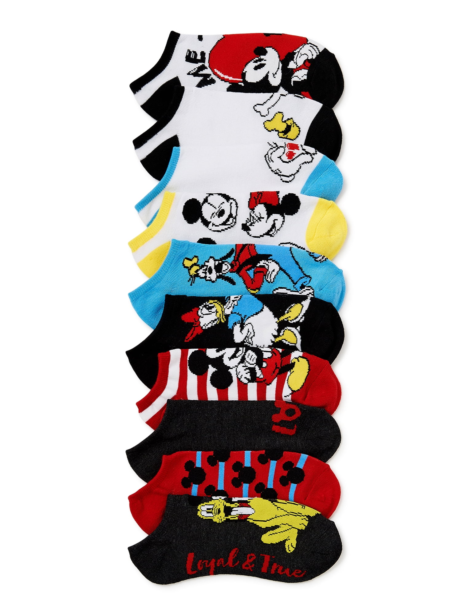 Pack Ladies SIZE 4-8 New 3 Details about   Disney Mickey Mouse Silhouette Shoe Liner Socks