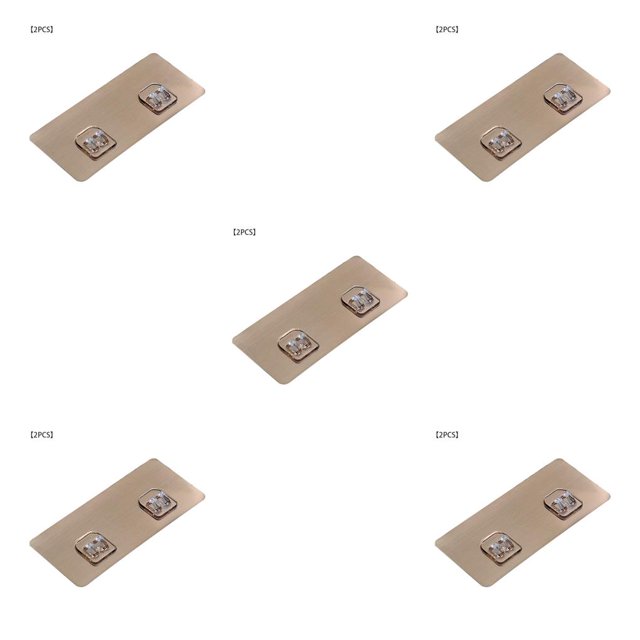 Bewildely Ganchos Perchas autoadhesivas Ganchos de estante sin rastro montados en la pared de plástico, Ganchos dobles, 2pcs / set Type2 NO2 Bewildely CBP269543