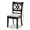 thumbnail image 7 of Baxton Studio Clarke Modern and Contemporary Sand Fabric Upholstered and Espresso Brown Finished Wood 4-Piece Dining Chair Set, 7 of 7