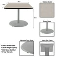 thumbnail image 3 of Hampden Furnishings Bennet Collection Steel Frame 36" Square Top, Round Base, 30" Height, Cafe Table Grey Frame/Grey Nebula Top, 3 of 5