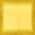 thumbnail image 1 of Ahgly Company Indoor Square Solid Yellow Modern Area Rugs, 3' Square, 1 of 4