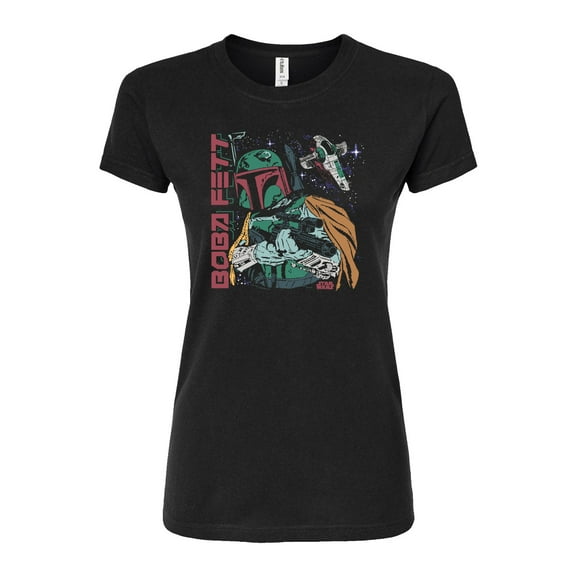 Star Wars - Boba Fett Illustration - Juniors Fitted Tee