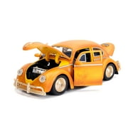 Jada Toys Transformers Bumblebee Volkswagen Beetle Die-cast Car, 1:24 Scale Vehicle & 2.75 Charlie Collectible Metal Figurine