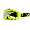 100% accuri goggles fluo yellow - clear lens, one size