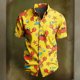 thumbnail image 3 of Ceisia Men's Loose Fit Short Sleeve Button-Down Shirts - Cartoon Crab Ocean Print Yellow L Gifts, 3 of 5