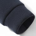 thumbnail image 5 of Full-zip Fleece Jacket Mens Stand Collor Casual Winter Outerwear Sherpa Plush Lined Warm Fuzzy Coat with Pockets (M, Dark Blue), 5 of 7