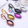 thumbnail image 2 of Thick Heavy-Weight Soup Spoons, Stainless Steel Soup Spoons, Table Spoons, Stainless Steel Hotel Buffet Kitchen Curved Handle Dessert Soup Spoon Cutlery, 2 of 8