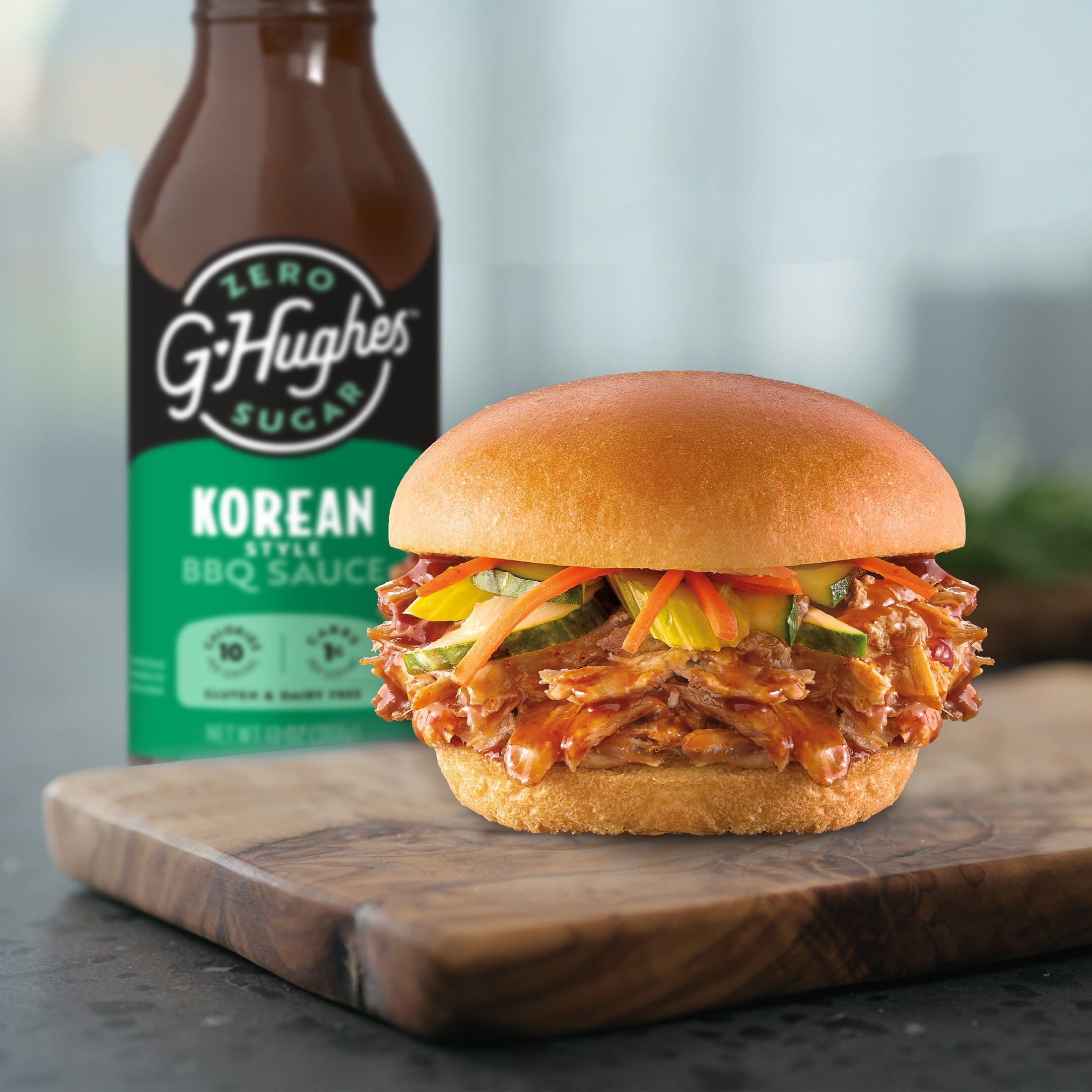 G Hughes Zero Sugar Korean BBQ Sauce, 13 oz