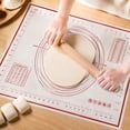 thumbnail image 3 of Home & Kitchen, Silicone Baking Mats, Large 24X18 Inch Dough Mat for Kneading, Transparent Red Thick 3-Layer Silicone Baking Sheet, Non-Slip Countertop Pastry Mat, Heat Resistant, 3 of 8