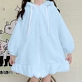 thumbnail image 4 of Women Blouses Hooded Zip up Sweatshirt Shirt Women Fall Sweater Long Sweatshirt Zip up Womens Fall Hoodie Girls Size 1 Sweater with Zippers Hoodies for Pullover Cute Athletic Blue M, 4 of 7
