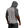 thumbnail image 6 of Garbnen Ice Silk Sun Hoodie Mens Raglan UPF 50+ Sun Protection Short Sleeve Rash Guard Mens with Face Mask Quick Dry Cooling Summer Workout Men's Fishing Shirt, 6 of 6