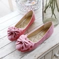 thumbnail image 5 of Leozcaa Bowknot Ballet Flats Womens Casual Flat Shoes Suede Dress Shoes Wear to Work Slip On Moccasins, 5 of 6