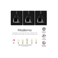 thumbnail image 3 of Lámpara Colgante Moderna BELUG Candelabro 3 Cabezas Alt. Ajustable negro, 3 of 3